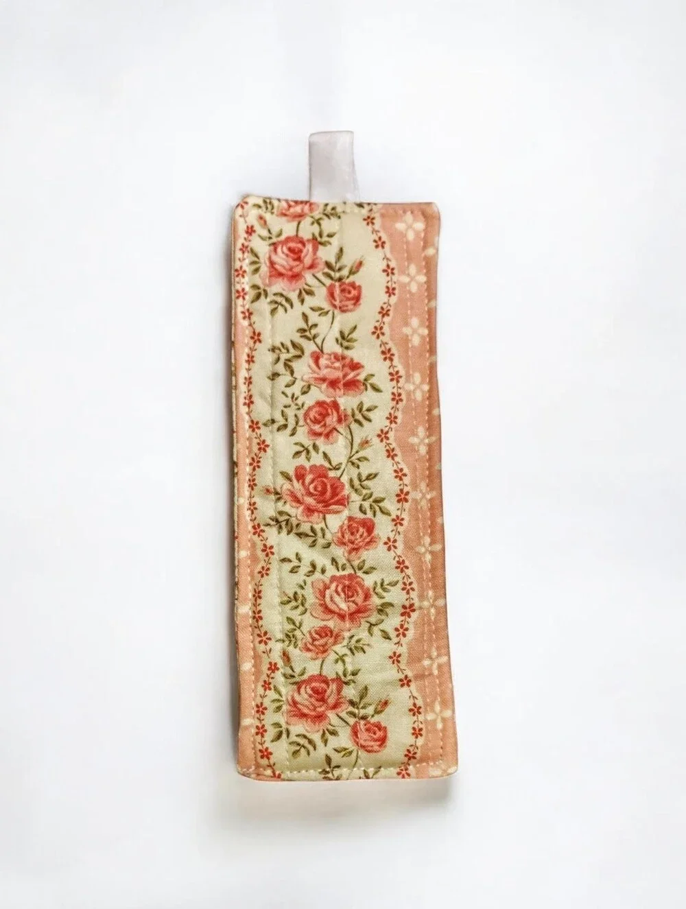 Handmade Quilted Floral Fabric Bookmark